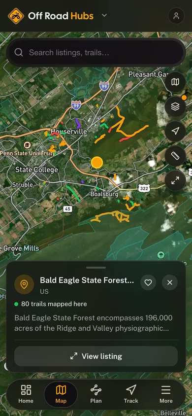 Every park, mapped down to the trail
