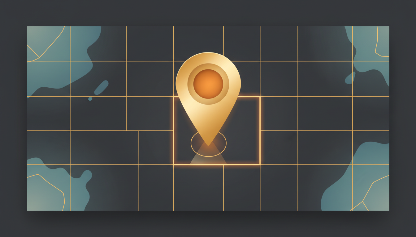 GPS parcel map illustration