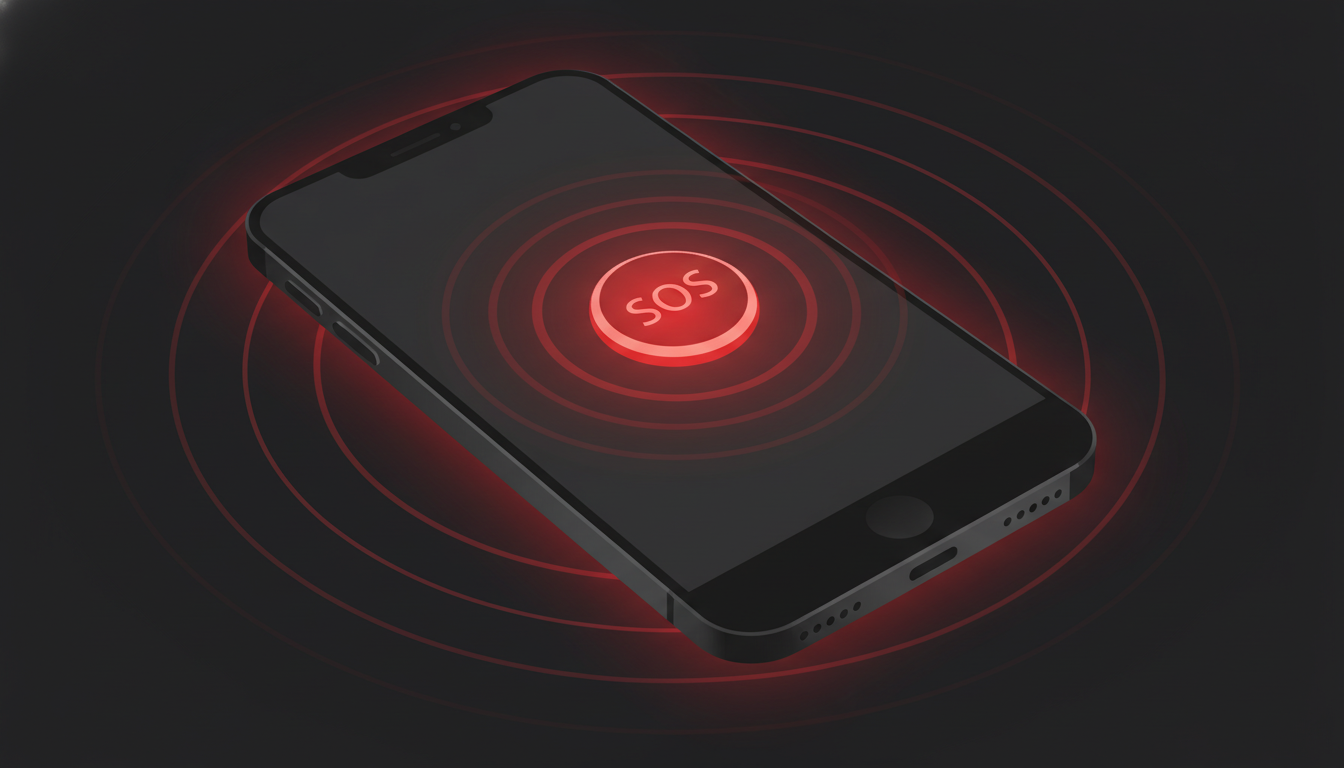 SOS emergency alert illustration